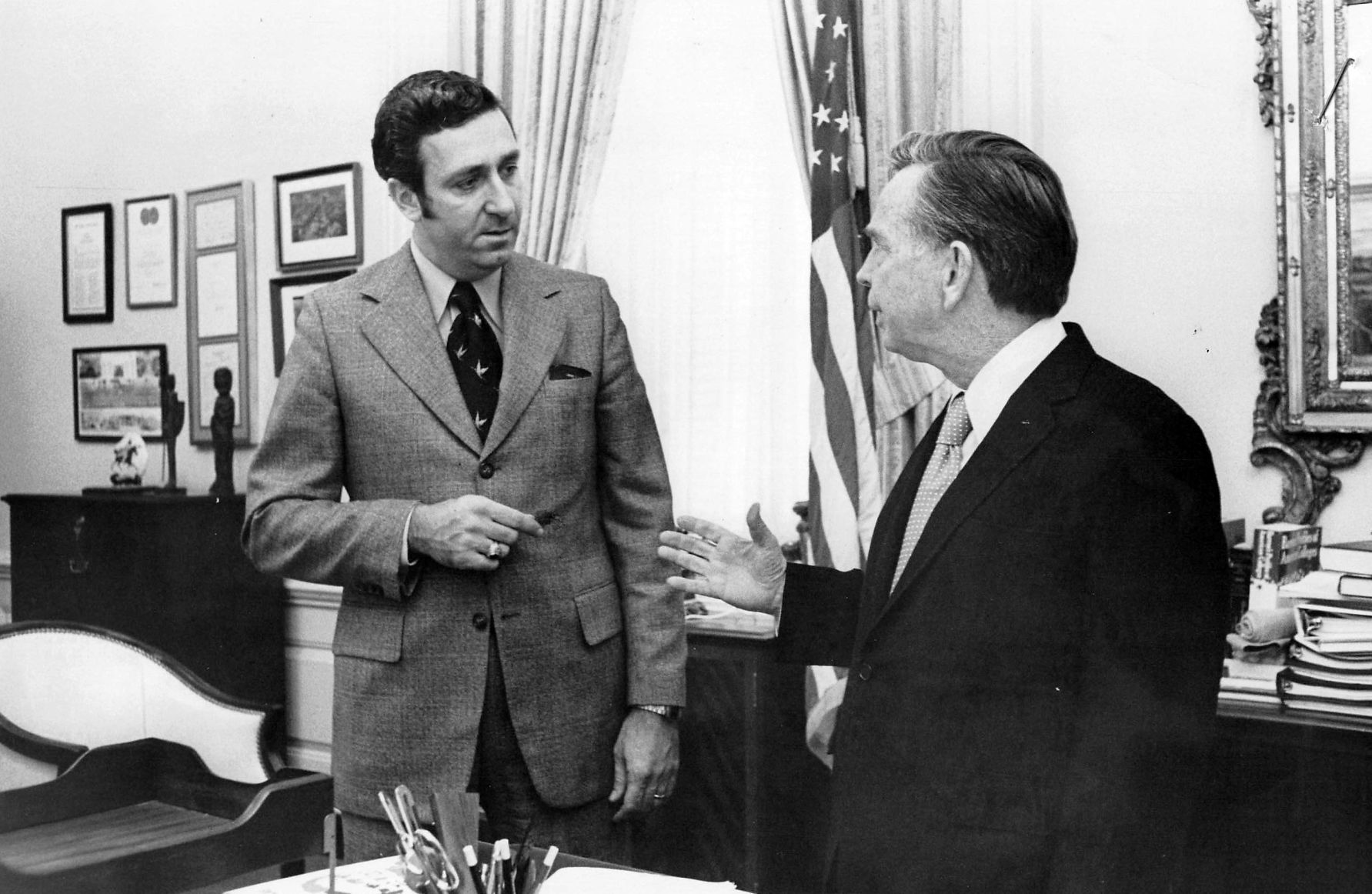 Hughes and Speaker Carl Albert